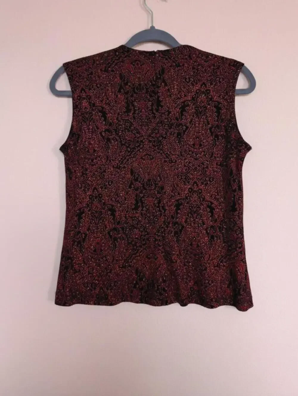 Vintage Black and Red Patterned Tank‎ Top